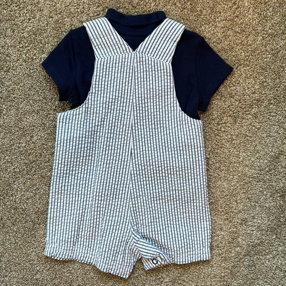 Little Me Crab Shortall Set - Picture 3 of 7